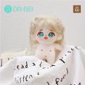 Stuffed Doll 10cm Cute Anime Girl Doll with Colorful Hair Big Eyes Unfinished Plush Toy for Kids Girls Pretend Play Game Naked Cotton Doll. 