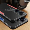 Phone case For OPPO A78 Back cover Heat Dissipation and Anti Drop Aluminum Alloy Back Panel Decorative Strip For OPPO A78 4G Cover cases. 