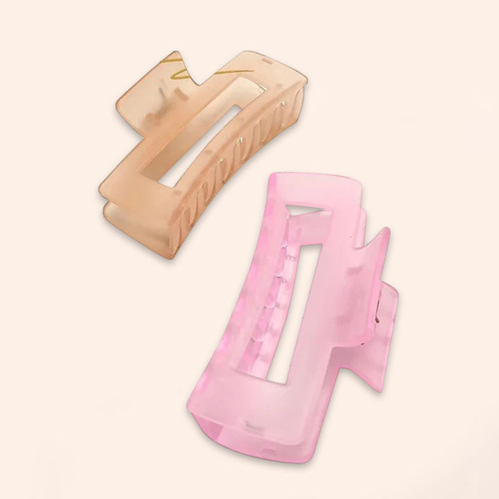 Matte Pastel Transparent Hair Claw Clip for Girls - 3.5 Inches in size