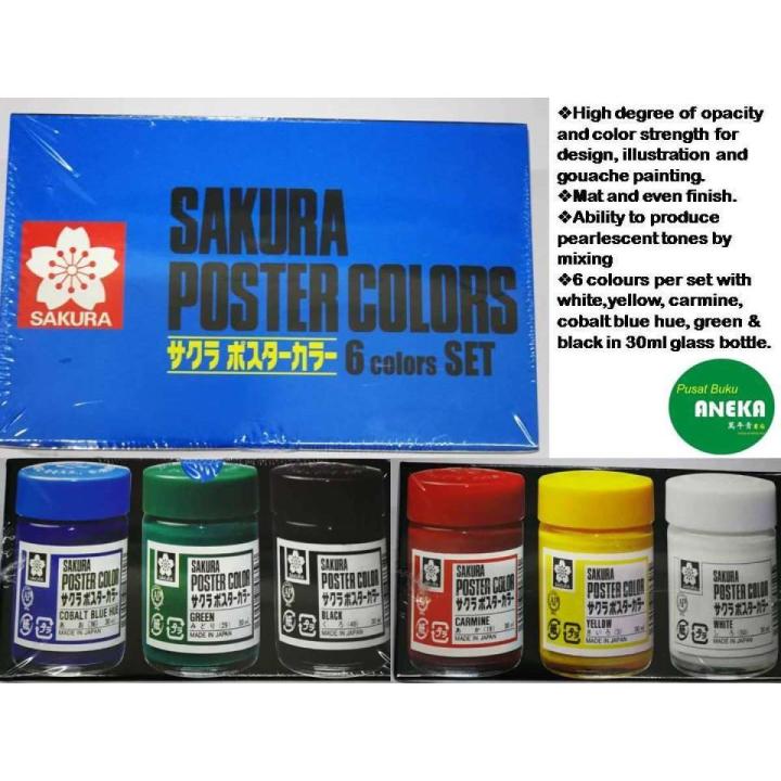 Sakura Poster Colour paints 6 Color Set