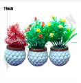 Set of 3 Artificial Baby Breath Flowers with Black White Pot Washable Best Used for Home Purposes and Office Decoration. 