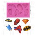 Spider-man Theme Silicone Fondant Mould. 