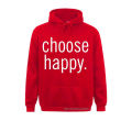 Choose Happy Positive Message Pullover Women's Sweatshirts 3D Style Long Sleeve Hoodies Graphic Hoods. 