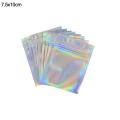 20pcs Iridescent Zip Lock Bags Pouches Cosmetic Plastic Laser Holographic Makeup Storage Bag Hologram Zipper Bags Gift Packaging. 