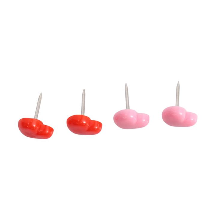 50 PCS Heart Push Pins, Red Thumb Tacks, Pink Tacks for Cork Board