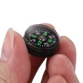 Oil Filled Button Compass - Ultra Compact 20mm - Mini SAS Survival Bushcraft - Black. 