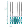 TOTAL 6pcs 140mm File Set with Two Color Handle THT91462. 
