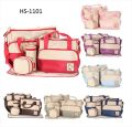 Complete Essentials: 5-Piece Baby Bag Set for New Parents. 
