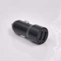 Dual USB Car Charger – 2 Port Fast Charging Car Adapter (Black). 