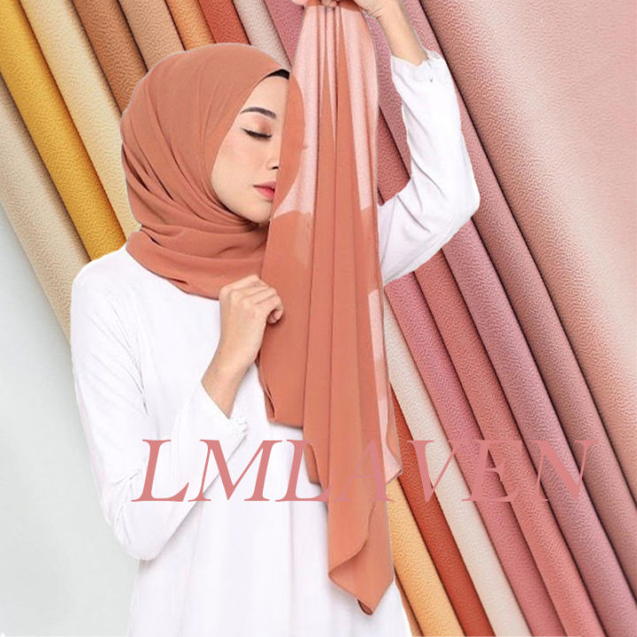 ood Stitching uim Chiffon ijabs for Women Solid Chiffon Shawl Scarf ead Wraps Foulard Femme ijab Scares uim urban