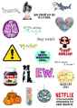 Multiple Aesthetic Stickers Of Your Choice Available in Single, Pack of 3, 5, 8. 12, 15 Best Quality Aesthetic Cool Stickers For Laptops Mobile Covers. 