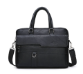 JEEP  Men's Business Handbag Large Capacity Leather Briefcase Bags For Man 13.3 inches Laptop Work Travel Bag. 