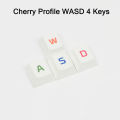 WASD Arrow 4 Keys OEM Cherry Profile Keycaps Mechanical Keyboard PSP Customized Gaming Dye-Subbed White Keycap For MX Swtich. 