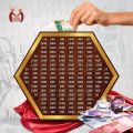 Qurbani Saving Box for 180,000 PKR | Wooden Money Box for Eid-ul-Adha | Hexagon Design Budget Tracker I Islamic Money Saving Organizer I Saving Box I Saving Money Box I Money Box I Money Saving Box. 