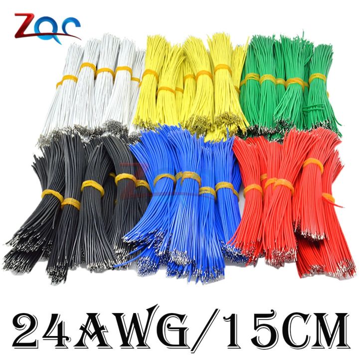 100PCS TinPlated Breadboard Solder Cable 24AWG 15CM Fly Jumper Wire