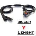 Y Shape Power Cable 2 in 1 for PC and Workstations -  High Quality Y Power Cord Power Splitter Cable for Computers and Monitors - 2 in 1 Power Cable for Computer 100% Pure Copper Cable - Power Cord Cable 2 in 1. 