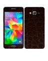 Samsung Galaxy Grand Prime Crocodile Leather Texture Mobile Skin - Brown. 