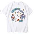 Japanese Cute Cartoon Doraemon Print T-shirt Women's Short Sleeve Loose Large Size Shirt Top. 