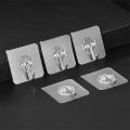 Transparent Traceless Wall Mounted Suction Cup Strong Pull Max 15kg Load Hooks. 