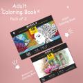 Colouring Book Pack of 2 - Watercolor Sketchbook Adult Colouring Book. 