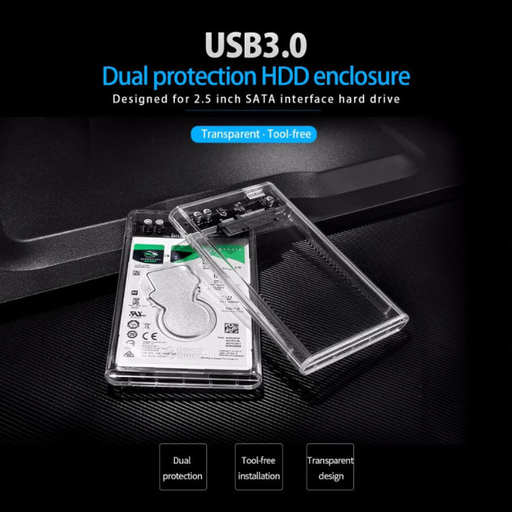 Speed-X%20HD-2025U3%202.5-Inch%20External%20Hard%20Drive%20Enclosure%20with%20USB%203.0%20Interface,%20Transparent%20Crystal%20Case%20for%20SATA%20HDD%20-%20Image%204