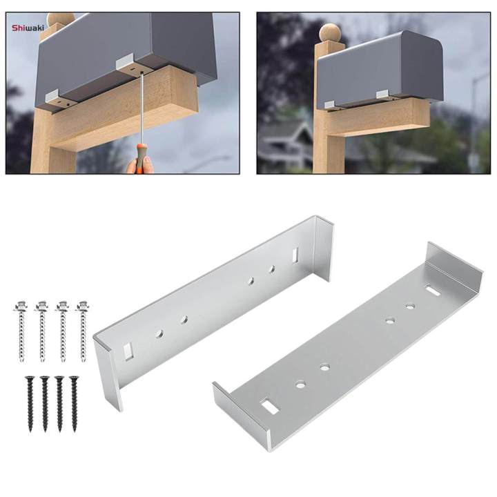 2x Mailbox Mounting Brackets Hardware Aluminum Mailbox Support Brackets