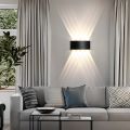 8W Modern LED Wall Lamp | Up and Down Wall Light Black | Metal Light | Fancy Lights | Fancy Lighting Indoor Decoration | IP65 Waterproof | Indoor And Outdoor Garden Wall Sconce | For Bedside Bedroom Kitchen Hotel Lounge Dining Room. 