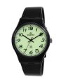 LG waterproof simple black silicone strap round shape male wrist watch. 