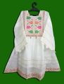 Embroidered umbrella frock style kurti trouser Cotton stuff in White color, girls kurta. 