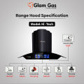 Glam Gas Range Hood Hi-Tech| Kitchen Hood | Chimney. 