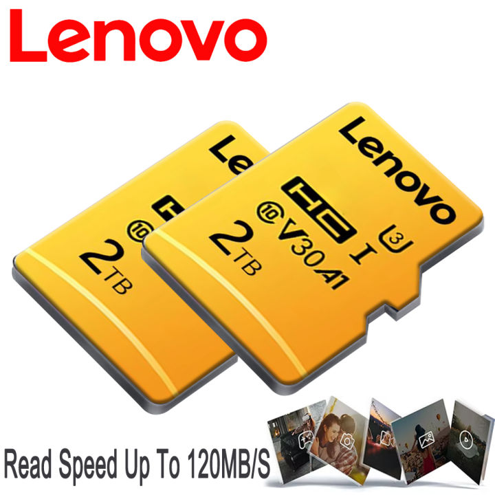Lenovo 2TB 1TB SD Card Class10 V60 V90 U3 UHS-II 32GB 64GB 128GB 256GB 512GB High Speed 4K 8K Memory Card for Camera PC