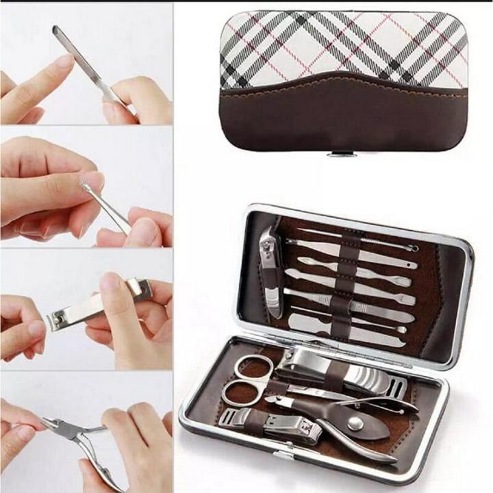 Premium 10 PCS Nail Clipper Kit, Nail Manicure Pedicure Kit, Nail Grooming Kit For Girls, Portable Travel Nail Care Cutter Kit, Cuticle Cutter Nail Filer, Nail Cutter Set All In One