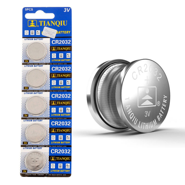 CR2032 Button Battery 3V Lithium Coin Cells CR 2032 3V Lithium Battery DL2032 ECR2032 BR2032 Button Cell Batteries For Car Remote Control Watch Scale Toy Computer Laptop PC