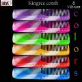 AZ® KINGREE LARGE DUAL TONE COLORED HAIR COMB PACK OF 6 COMBS (DIFFERENT COLOR). 
