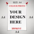 Customized Photo Print Your Own Design Size A4-Digital print-photo print- colour print-Premium Glossy Photo Paper A4 8x12 inches size. 
