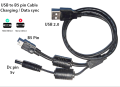 5 Pin Mini USB Cable, Extra Long USB Type-A to Mini-B 5-pin USB Tethering Cable for  External HDDS/Camera/PS3 Controller, Digital Camera, MP3 Player -Black. 