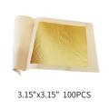 100 Sheets Gold Leaf. Thin Gold Foil Sheets Gold Foil Paper Craft Gold and Metal Leaf for Arts Painting Gilding Crafting Decoration, 3.15 x 3.15 Inches. 