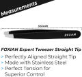 Dexam Eyebrow Tweezers Slanted Stainless Steel Black Facial Hair Removal Tweezer For Men And Women. 