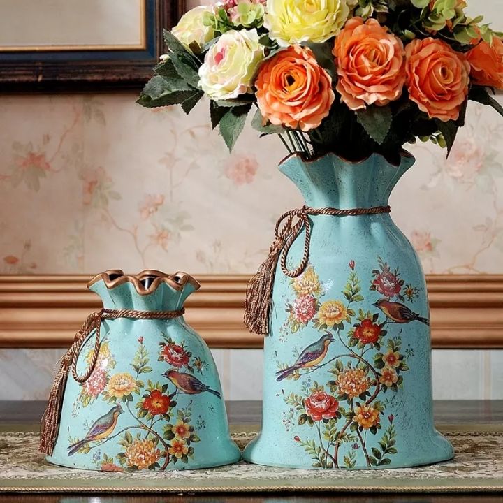 ceramic%20vase%20flower%20decoration%20Flower%20Purse%20simulation%20European%20style%20living%20room%20decoration%20-%20Image%203