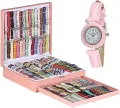 16 changeable straps premium interchangeable ladies watch box set. 