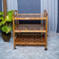 Wood Valley-Wooden Diyar Mat Tea Trolley-Serving Trolley-Premium Quality-Chinioti Furniture-Chinioti Handicrafts-Customizable. 