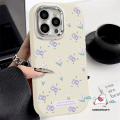 For Infinix Hot 30i Tecno Spark GO 2024 GO 2023 10 20 Pro 10C 20C Smart 7 8 6 5 Plus Hot 20i 10 30 11 40 20 9 Pro Note 40 30 Pro Romance Purple Tulip Cartoon Flower Retro Soft Case. 