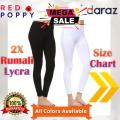 Red Poppy Pack Of 2 Lycra Tights More Stretchable Leggings for Women. 