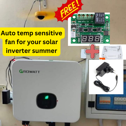 Auto Temperature control fan for Solar inverter 12v with free adapter