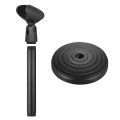Adjustable Desk Microphone Stand Mic Holder with Clip Max. Height 345mm for Meetings Lectures Podcasts Black (Plastic Base). 