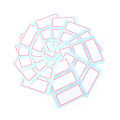 12 Sheets Self Adhesive Label Blank Note Label Bar Sticky Writable Name Stickers. 