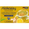 ALOKOZAY HERBAL GINGER LEMON TEA BAG - 25 TEA BAGS IN FOIL WRAPPED ENVELOPES (IMPORTED FROM DUBAI). 