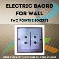 Electric Extension Board Wall Electric Board High Quality PVC Box & Fibar Sheet Piano Switch Sockets (2 Points) | Electric Extension Board Wall Board - High-Quality PVC Box, Fiber Sheet, Piano Switch Sockets (2 Points) for Home & Office Use. 