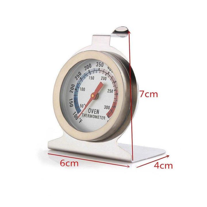 Stainless Steel Dial Oven Thermometer Grill Temperature Gauge For Home Kitchen Food Meat - Hang or Stand in Oven