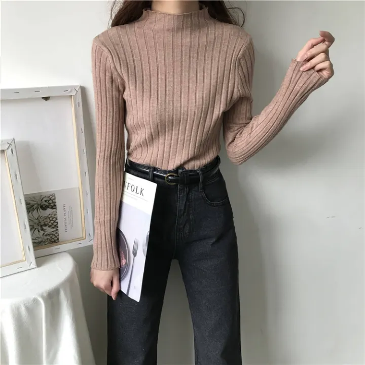 Yfashion%20Women%20Winter%20Knitted%20Sweater%20Solid%20%20Half%20Turtleneck%20Thickening%20Tops%20Loose%20Pullover%20Sweater%20-%20Image%204